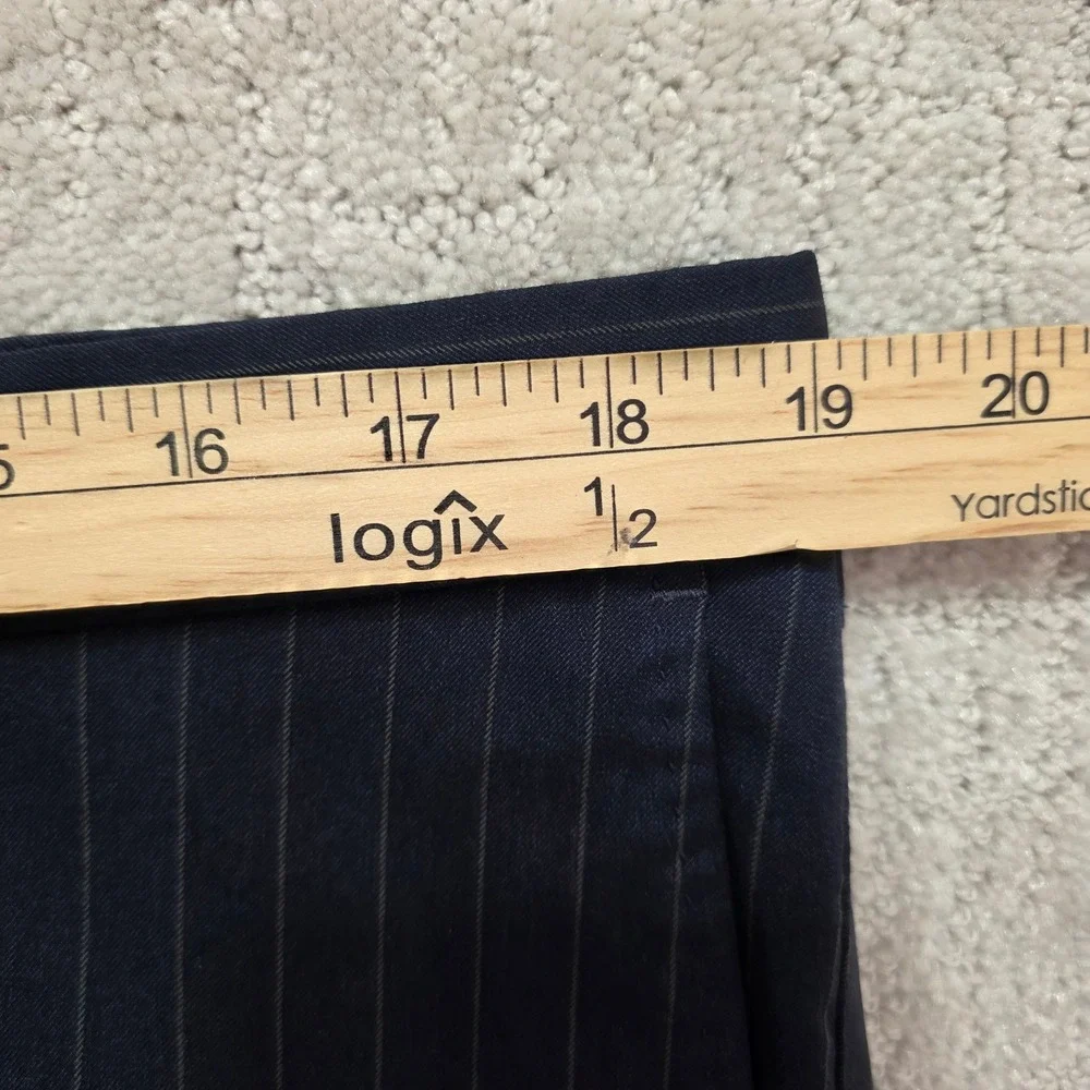 Peter Millar Crown Crafted Mens Navy Blue Pinstripe Stretch Trousers 38X31.5